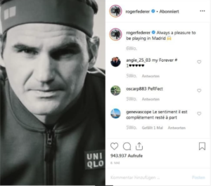 Influencer Roger Federer